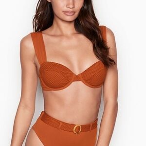 Copper Rustic Red Push Up Bikini Top